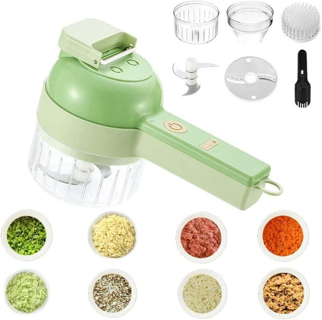 🥕 4-in-1 Portable Electric Vegetable Cutter Set