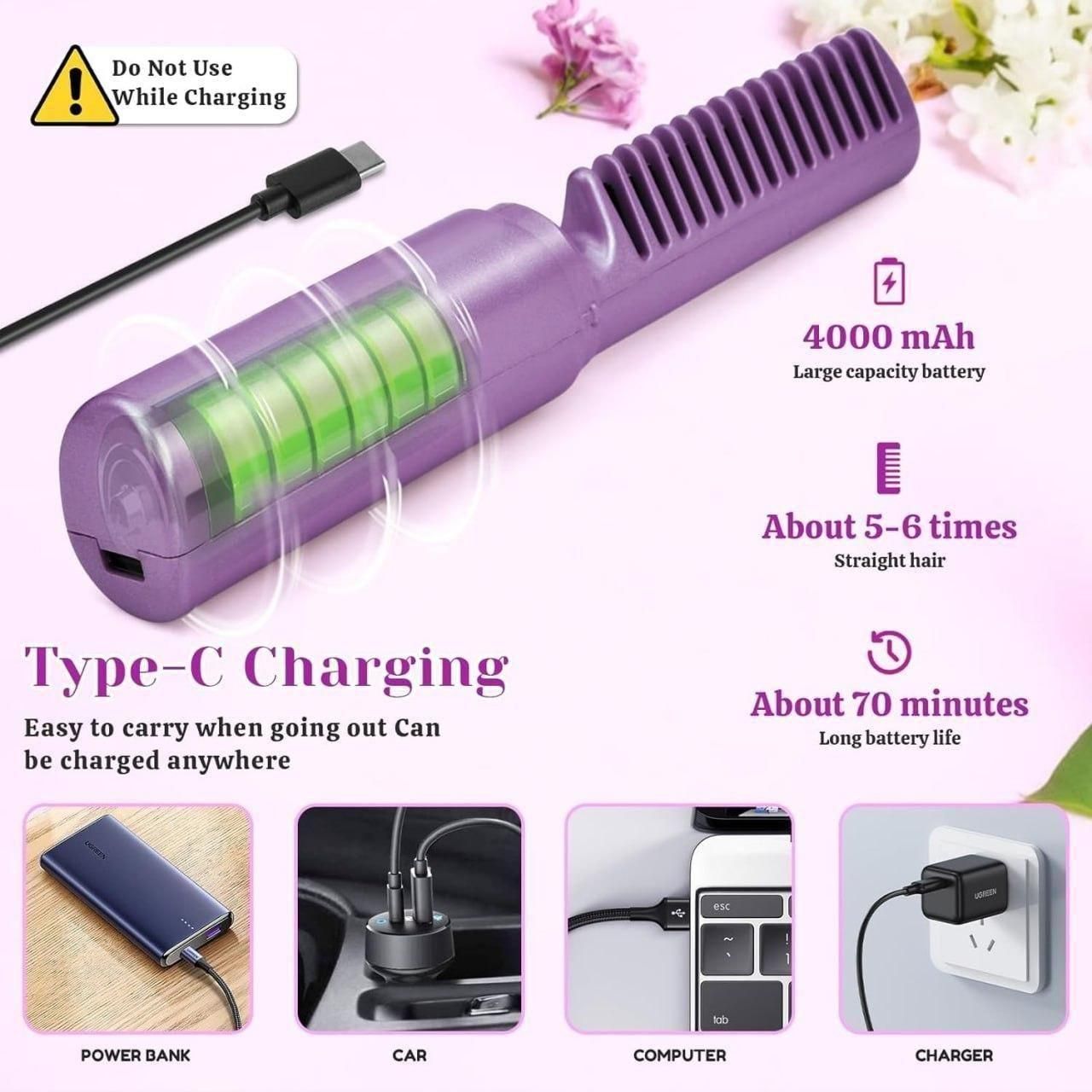 💇 Portable Mini Hair Straightener